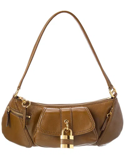 Chloé 99 Leather Shoulder Bag In Brown