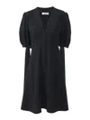 Chloé Crepe A-shaped Dress In Black