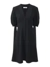 Chloé Crepe A-shaped Dress In Black