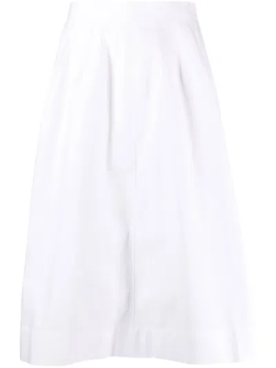 Chloé A-line Midi Skirt In White