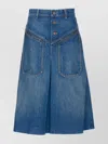 Chloé A-line Silhouette Midi Length Skirt