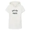 Chloé Logo-embroidered Dress In White