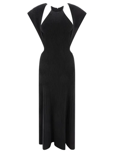 Chloé Cut-out Sleeveless Maxi Dress Black Size S 100% Wool