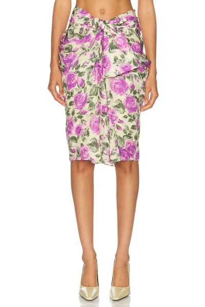 Chloé Above The Knee Wrapped Skirt In Multi