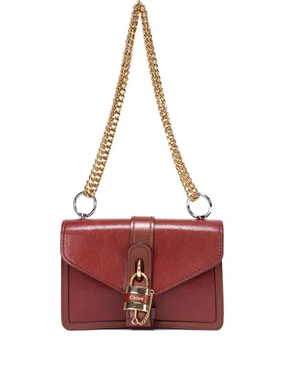 Pre-owned Chloé Aby Chain Shoulder Bag In Brown