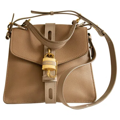 Pre-owned Chloé Chloe Aby Grey Leather Shoulder/crossbody/top Handle Bag In Gray