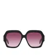 Chloé Chloe Womens Black Ch0154s Square-frame Acetate Sunglasses In Black