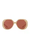 Chloé Chloe Womens White Ch0195s Round-frame Acetate Sunglasses In White