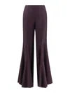 Chloé Acetate And Silk Trousers With Flared Bottom In Purple