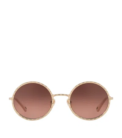Chloé Acetate Ch0230s Sunglasses In Gold