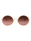 Chloé Acetate Gold Sunglasses In Gold