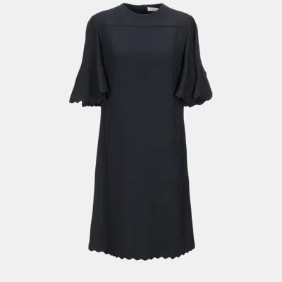 Pre-owned Chloé Acetate Mini Dress 34 In Black