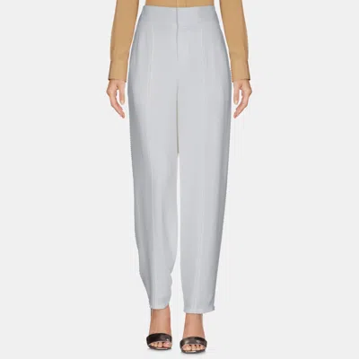 Pre-owned Chloé Acetate Trousers 36 In White