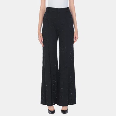 Pre-owned Chloé Acetate Trousers 40 In Black