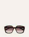 Chloé Acetate Round Sunglasses In Shiny Medium Havana