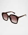 Chloé Acetate Round Sunglasses In Havana