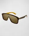 Chloé Acetate Shield Sunglasses In Brown
