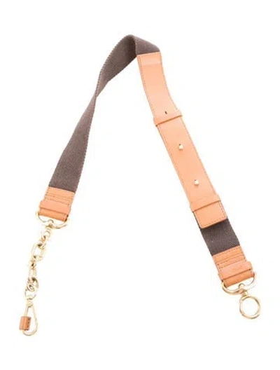 Pre-owned Chloé Adjustable Leather Bag Strap In Brown