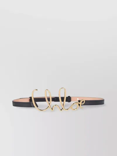 CHLOÉ ADJUSTABLE LENGTH BELTS GOLD-TONE BUCKLE
