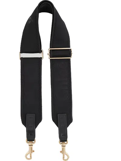 Chloé Adjustable Logo Strap In Black