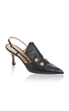 Chloé Agnes Leather Pumps In Black