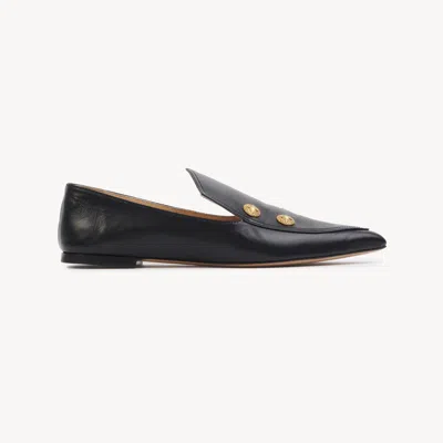 Chloé Agnes Loafer Black Size 7 100% Lambskin