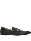 Chloé Agnes Pointed-toe Embellished Loafers In Black