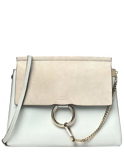 Chloé Airy Grey Suede Medium Faye Shoulder Bag (authentic Pre-loved)