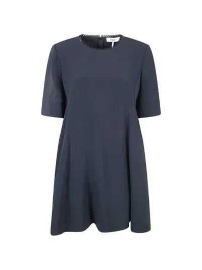 Chloé A-line Mini Dress In Blue