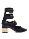 Chloé Alize Pumps In Black Leather In Negro