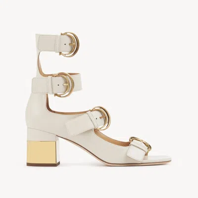 Chloé Womens Cream Alizè Multiple-strap Goatskin Sandals In Beige