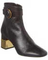Chloé 'alize' Black Ankle Boots With C Buckle In Black