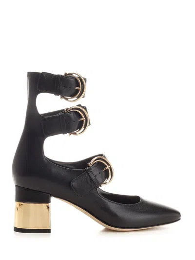 Chloé Alizè Model Heeled Sandals Black