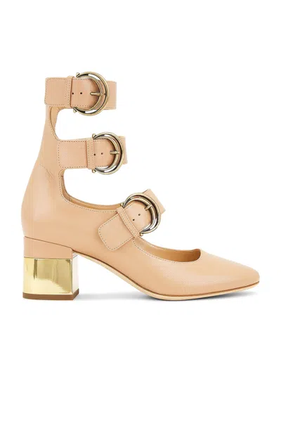 Chloé Alize Pump In Tan Rose