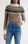 CHLOÉ CHLOÉ ALPACA BLEND FAIR ISLE SWEATER