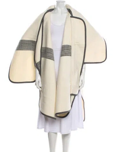 Pre-owned Chloé Alpaca Coat In Neutral