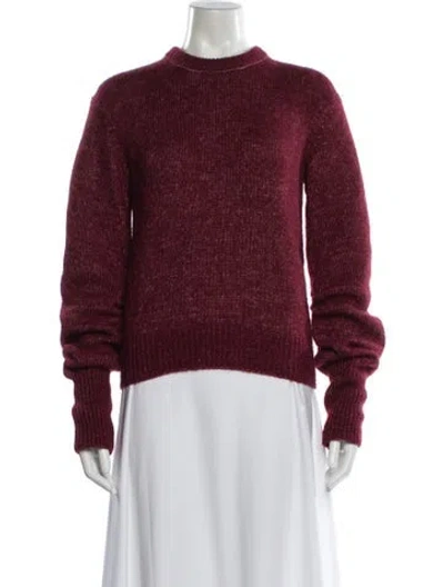 Pre-owned Chloé Alpaca Crew Neck Sweater In Red