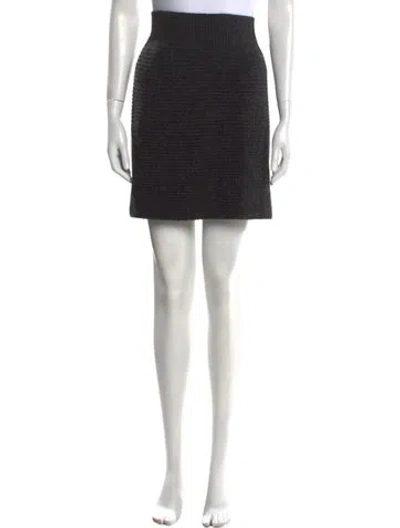Pre-owned Chloé Alpaca Mini Skirt In Gray