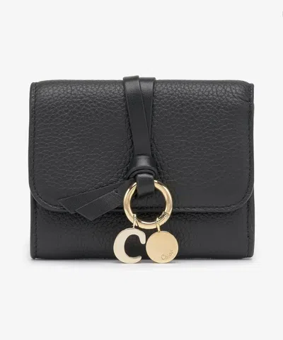 Chloé "alphabet" 3-fold Wallet In Black