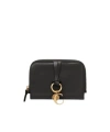 Chloé Alphabet Bifold Wallet In Shiny Leather In Black