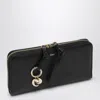 Chloé Chloe Alphabet Long Zipped Leather Wallet In Black