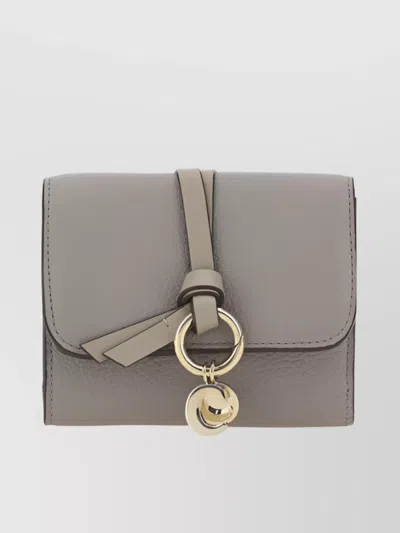 Chloé Alphabet Wallet In Cashmere Grey