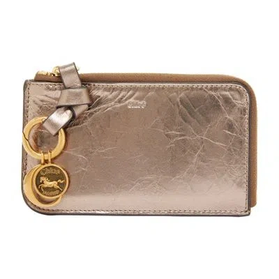 Chloé Alphabet Card Holders In Gold