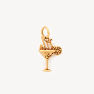 Chloé Alphabet Cocktail Charm In Brass In Gold