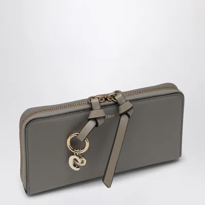 Chloé Alphabet Zipped Wallet In Gray