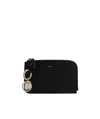 Chloé Alphabet Leather Purse In Black
