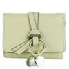 Chloé Chloe Alphabet Leather Tri-fold Wallet In Green