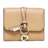 Chloé "alphabet" Leather Wallet In Nude