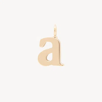 Chloé Alphabet Letter A Charm In Brass In Gold