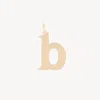 Chloé Alphabet Letter B Charm In Brass In Gold